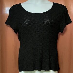 Worthington Elegant Black Lace Blouse